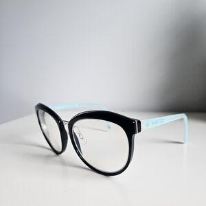 Tiffany & Co. Black Frames with Tiffany Blue Temples Glasses